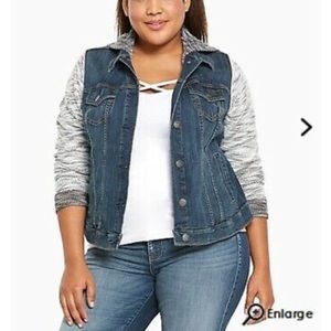 Jean and soft sleeve jacket